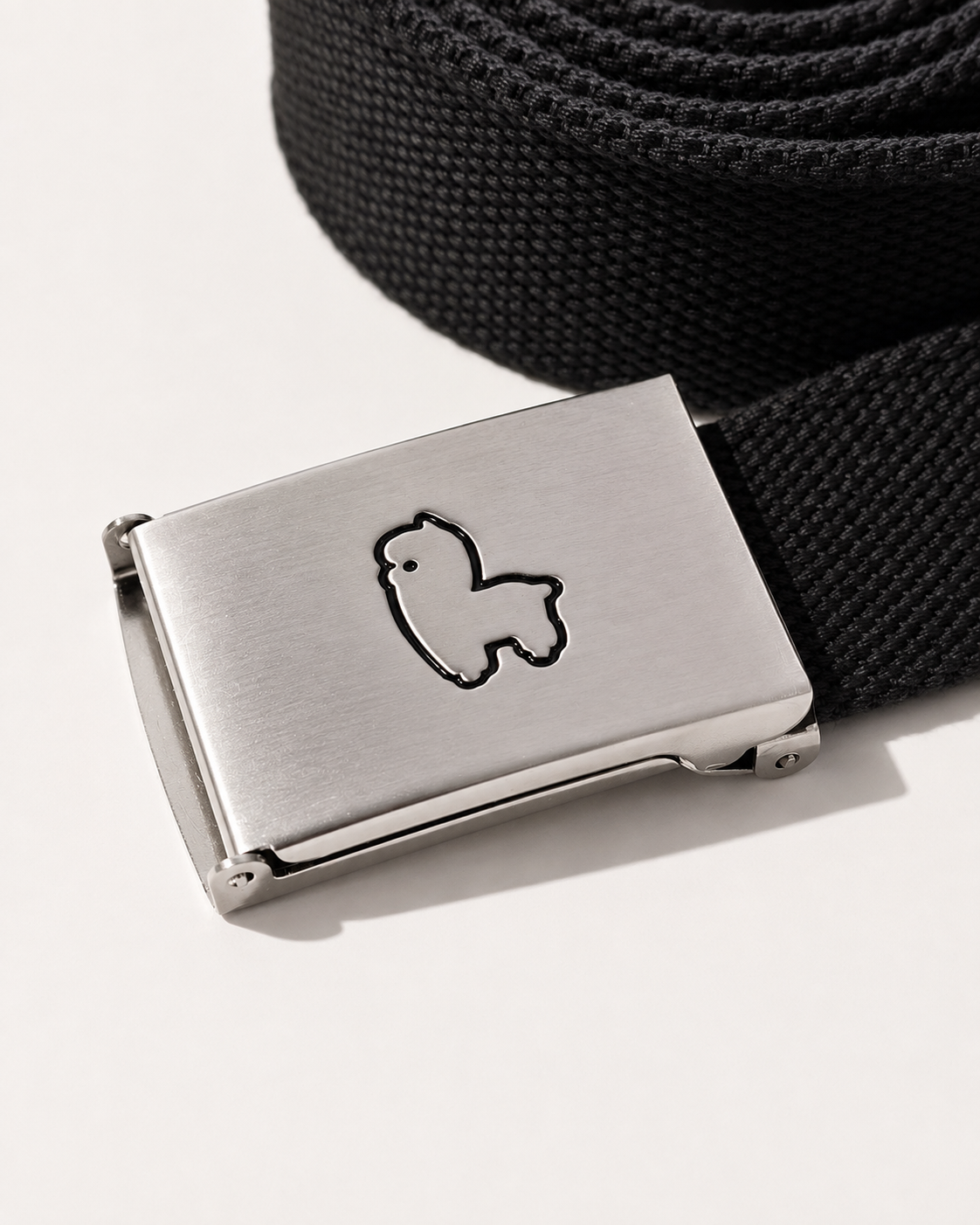 Black Out II Clip Belt with metal alpaca buckle