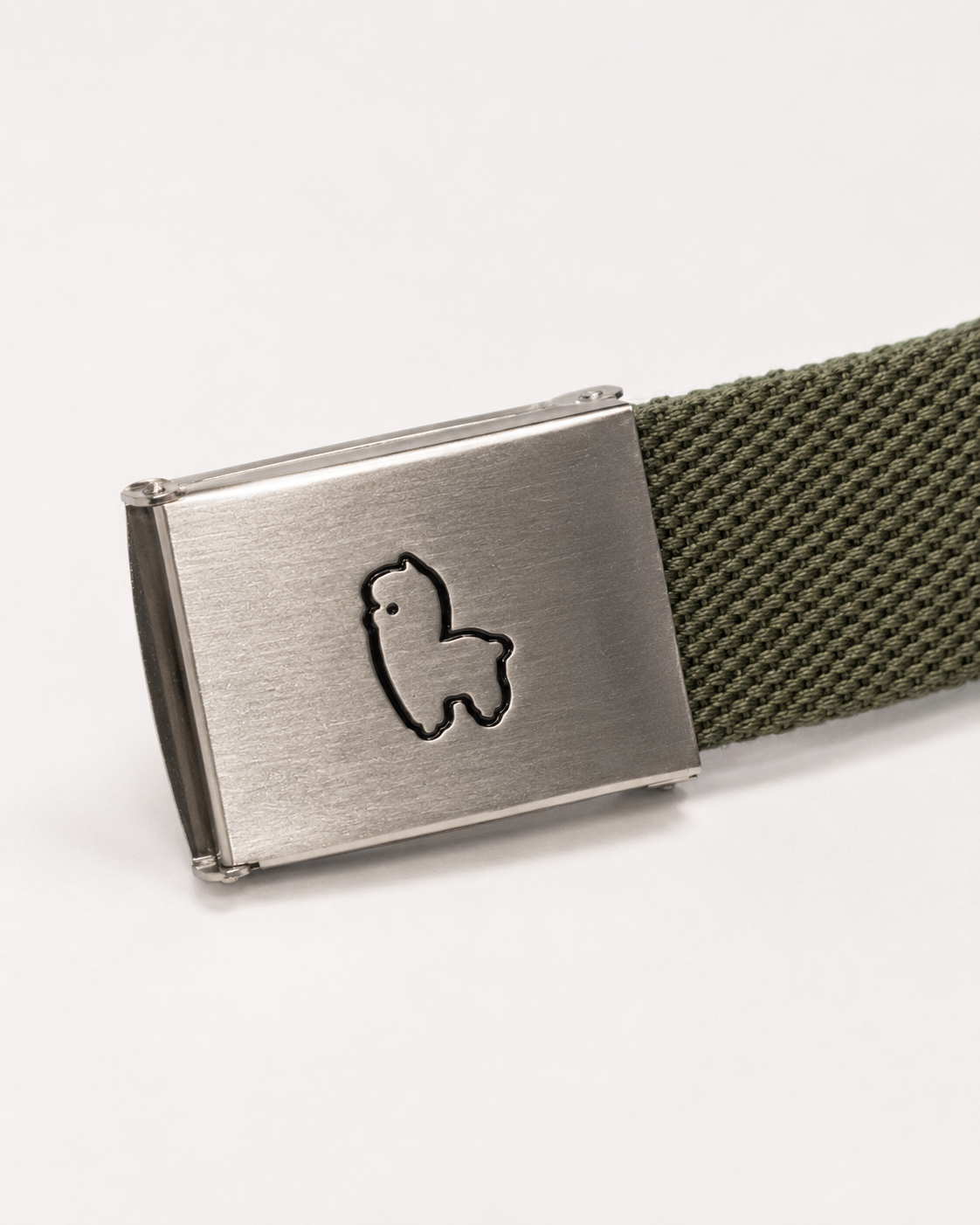 Green Out II Clip Belt with metal alpaca buckle