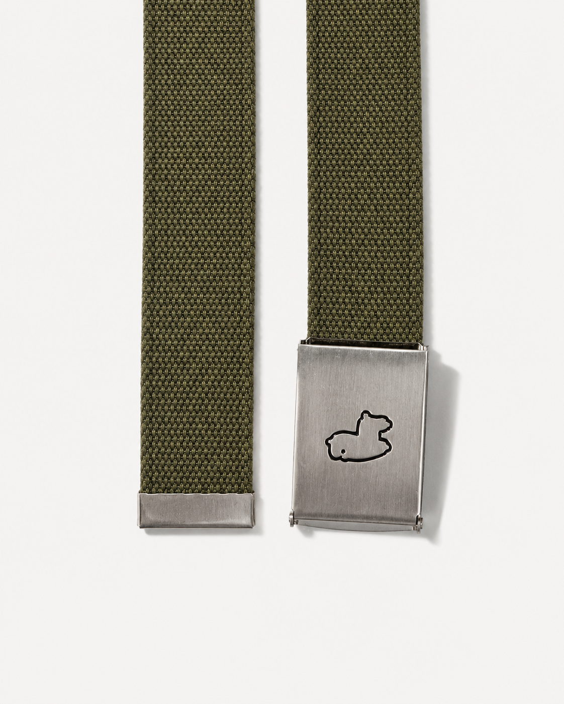 Green Out II Clip Belt with alpaca buckle detail