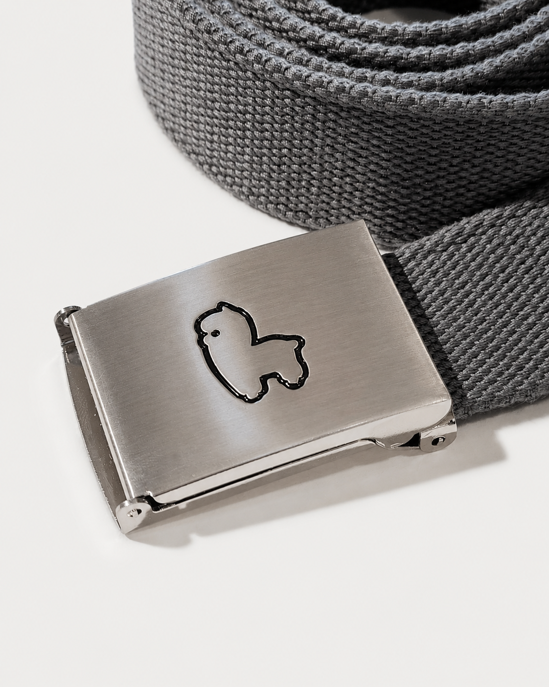 Grey Out II Clip Belt with metal alpaca buckle